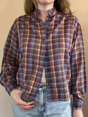 Vintage Handmade Plaid Button Up